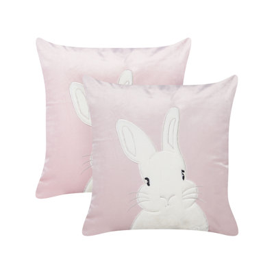 Axtyn Pink Square Throw Cushion