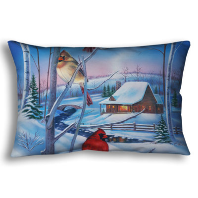 Throw Pillow, Winter's Eve by Robert Andrea