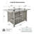 43" Rectangular Grey Open Weave Propane Fire Pit Table, 60000 , With Blue Glass Stones, Tempered Wind Guard, And 20Lbs Storage For Outdoor Family Gatherings Gas Bohemian Charm, Removable - Rust Lid-519445149