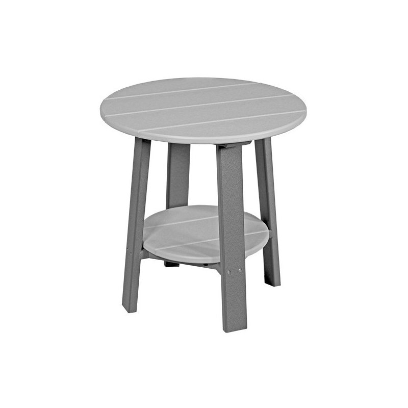 Table d’appoint en plastique Azhineh, Gris colombe, Ardoise