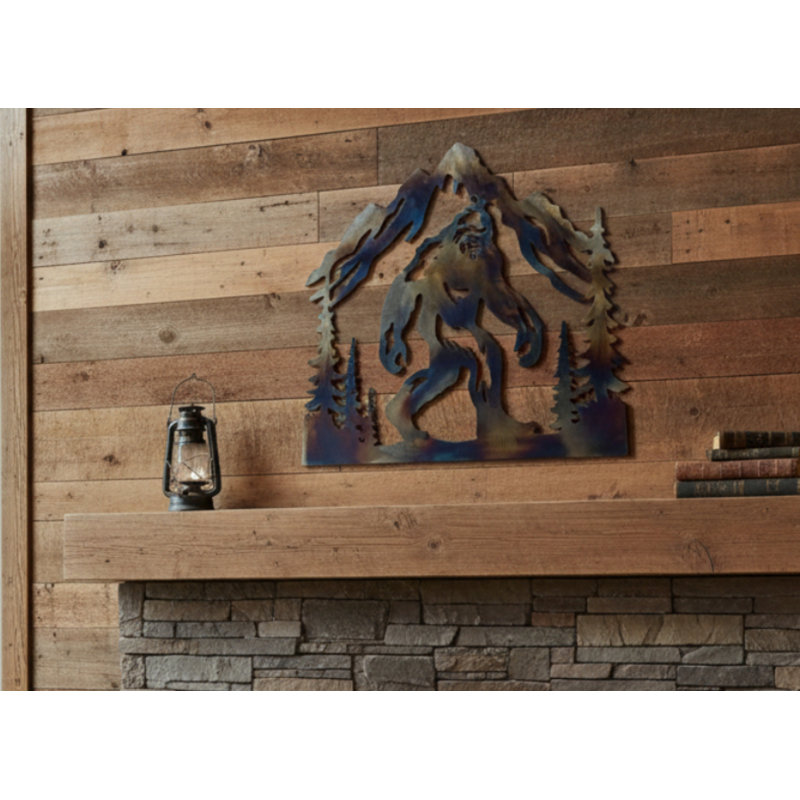 Décoration murale montagne en métal Bigfoot