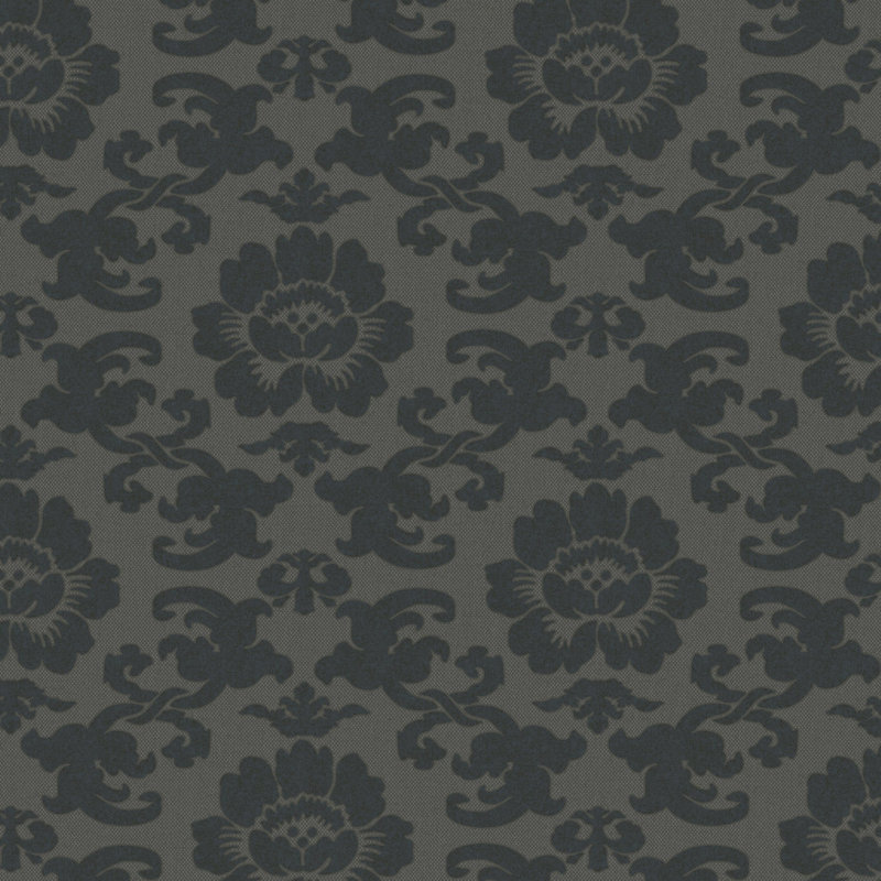 Silken Poppy - Wallpaper, Obsidian, Peel & Stick