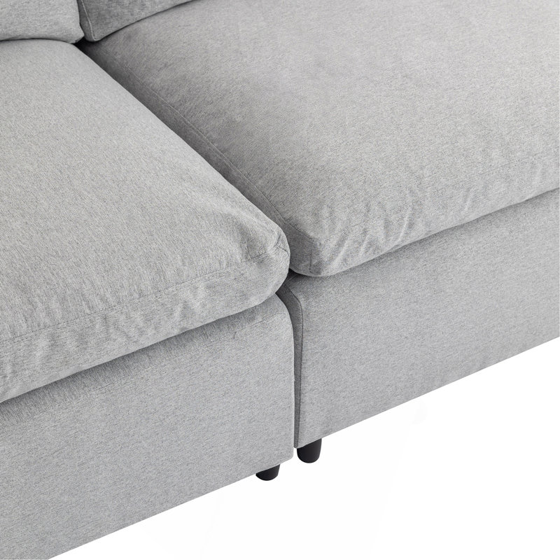 Luxurious Down Filled Convertible Sectional Sofa With Reversible Chaise And Modular Design