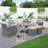 Wicker 6 - Person Patio Conversation Set with Cushions