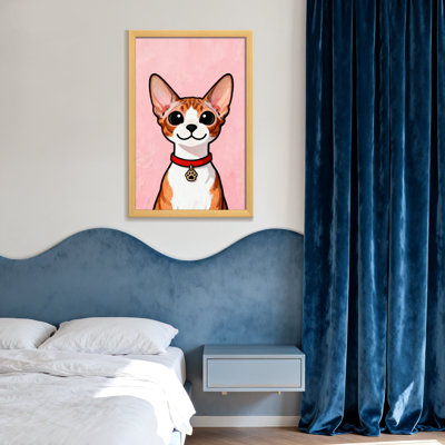 Animals Corgi Dog Portrait With Red Collar And Paw Tag
