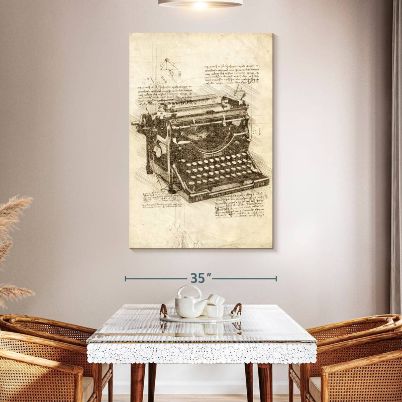 Kerner Old Typewriter, 51" H x 34" W