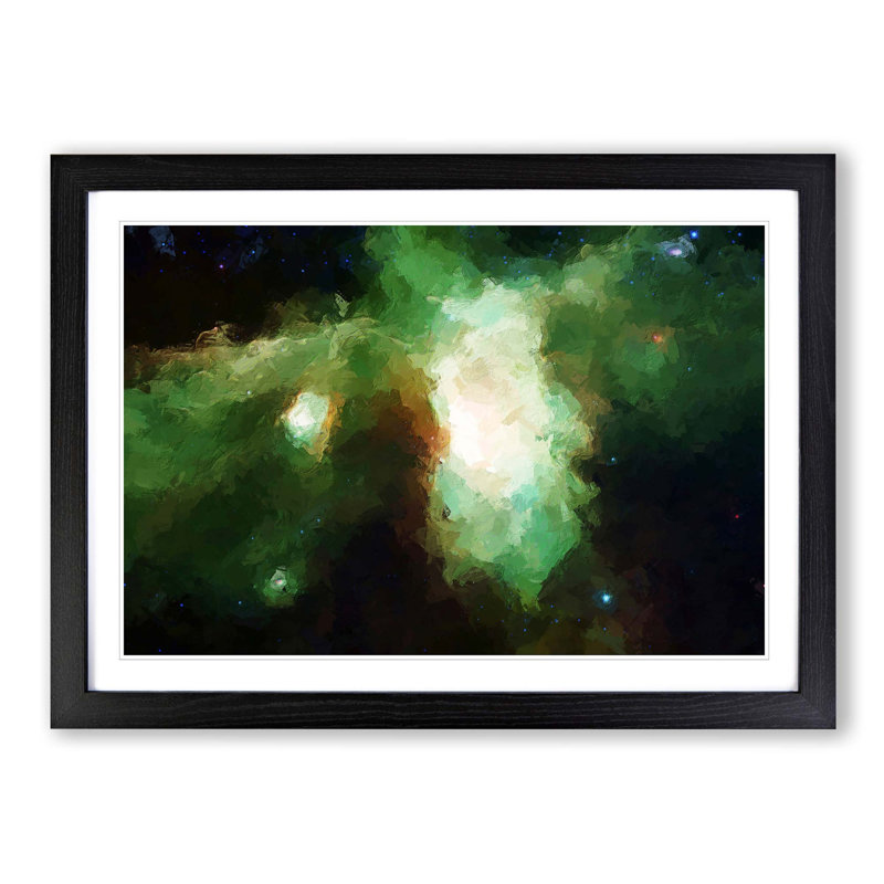 Out of Space Vol.5 in Abstract - Picture Frame Graphic Art Print, 36cm H x 48cm W x 2cm D, Black Framed