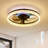 18.9" Ceiling Fan With Light, 3 Color Temperature RGB Dimmable LED, Timer Function For Bedroom Living Room-1045064650