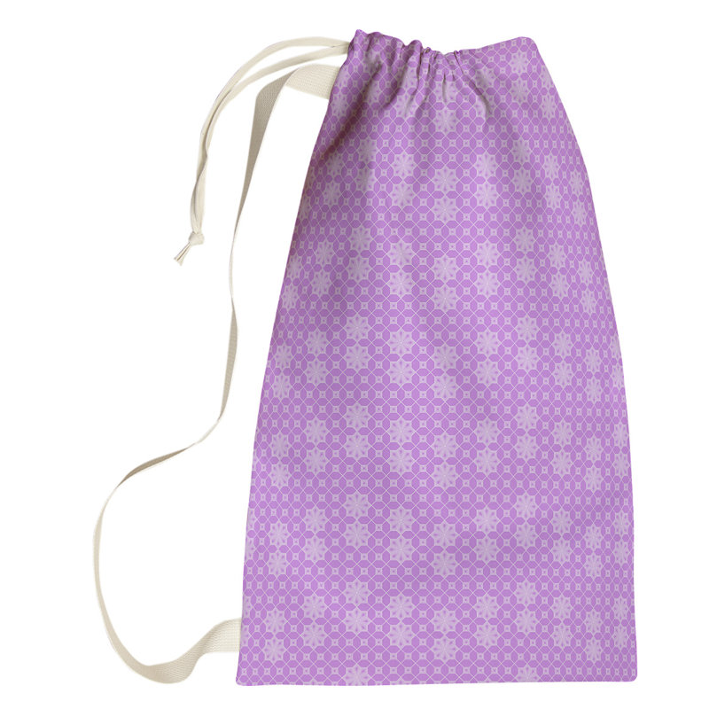 Sac à linge en treillis, Grand (H 76,5 po x l 29,5 po x 1,5 po), Mauve