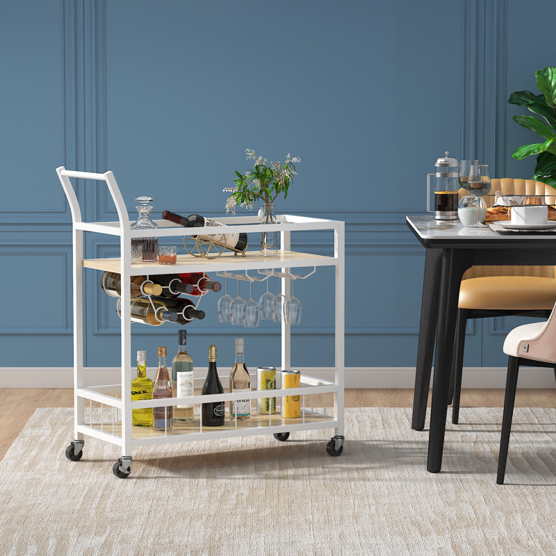 Chariot-bar Brocklehurst, Beige, Blanc