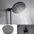 5-Setting Handheld Shower System With Dual Head - Matte Black Wall Mounted 1.8 Gpm Adjustable Spray Pattern Resists Corrosion Diverter Valve Included & Discoloration Slide Bar