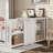 Multifunctional Wood Platform Bed With Desk And Storage Shelves, Built-in Trundle And 3 Drawers-2026735977