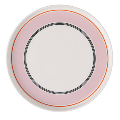 Petit plat de service de la collection Memphis de Villeroy & Boch, en porcelaine de qualité supérieure, fabriqué en Allemagne, va au lave-vaisselle et au micro-ondes, 11,5 po de diamètre, plaque de buffet au design emblématique avec des accents roses