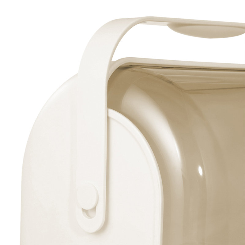 Plastic Makeup Organiser, White/Natural