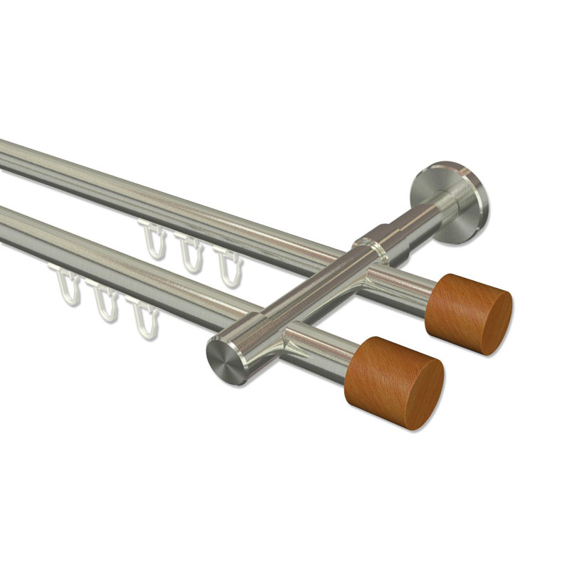 Derrell Curtain Pole Set, 5cm H x 280cm W x 15cm D
