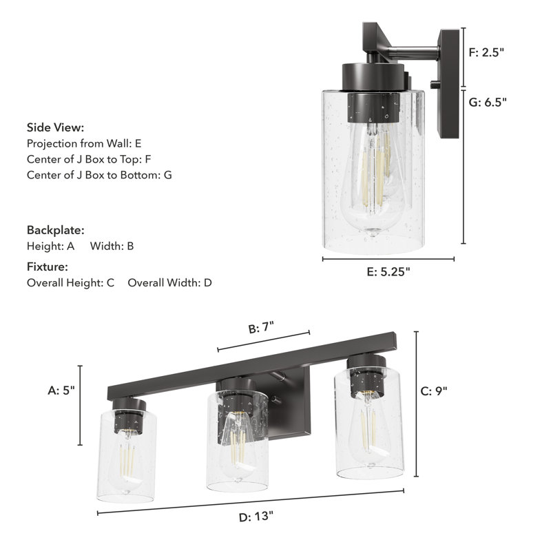 Hartland 3 - Light Dimmable Vanity Light, Noble Bronze