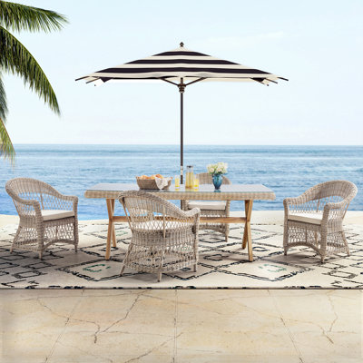Delajah Outdoor Dining Armchair Set Of 2 by Bayou Breeze