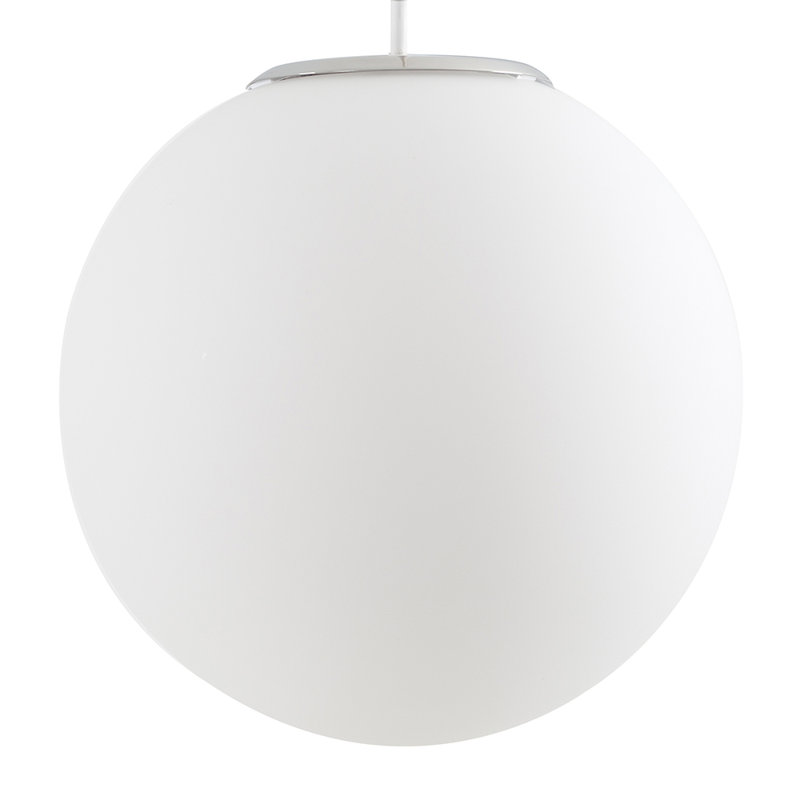 Metropolis Glass Round Pendant Shade in White