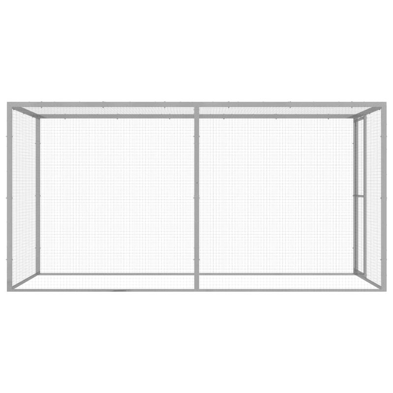  Cage à chat durable en acier galvanisé 9,8 x 4,9 x 4,9 pi