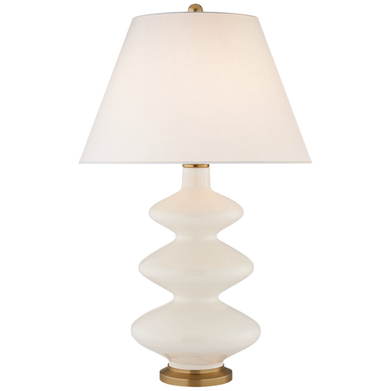 Smith Table Lamp, Ivory, 29.25" H x 16" W x 16" D