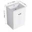 Meuble-lavabo autoportant avec lavabo en résine et 2 portes à fermeture en douceur-899097780