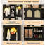 Armoire / garde-robe multifonctionnelle avec porte-chaussures, cintres et crochets-1201180953