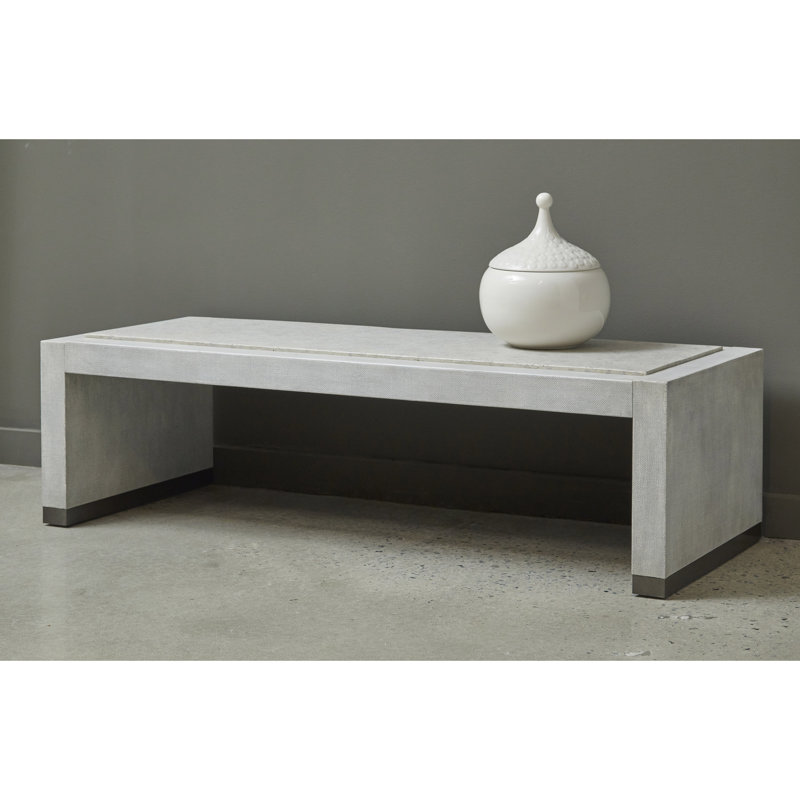 Gray Rectangular Wood Coffee Table with Storage