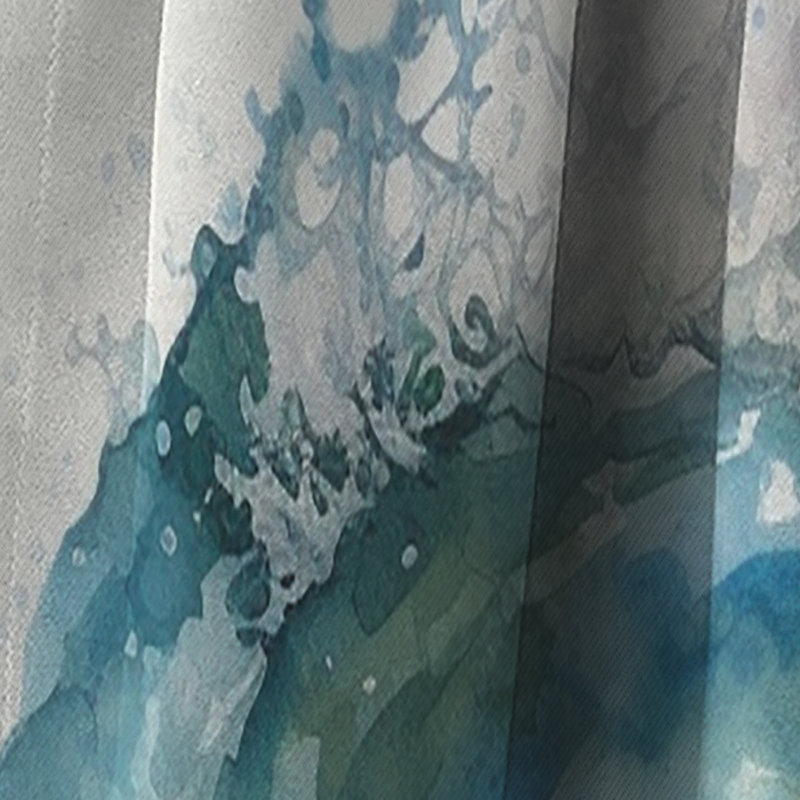 Ocean Wave Motion VI - Rideau de plage moderne - Rideau occultant sans motif - 1 panneau, L 52 po x L 84 po
