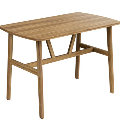 Dining Table For 4-6 Person, Rectangular Wood Kitchen Table, Modern Dinner Table With Sturdy Metal Frame For Dining Room, Kitchen