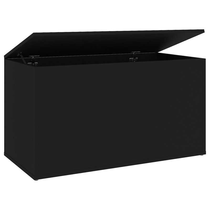 Giule Storage Chest 42x46 cm Engineered Wood, Black, 46cm H x 84cm W x 42cm D