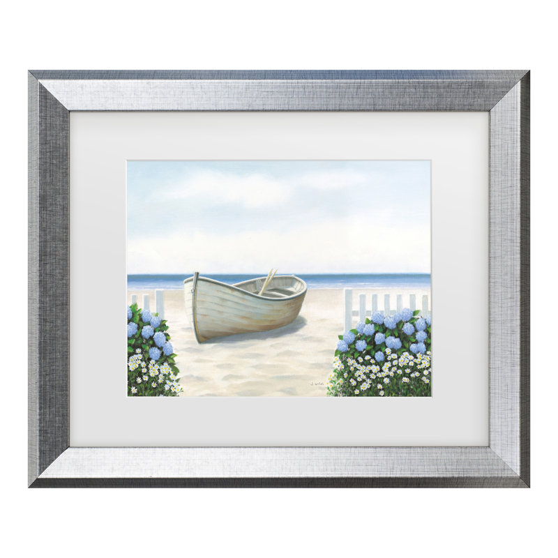 James Wiens, «Beach Days I», art encadré mat, H 19,5 po x l 23,5 po x P 0,75 po, Argent