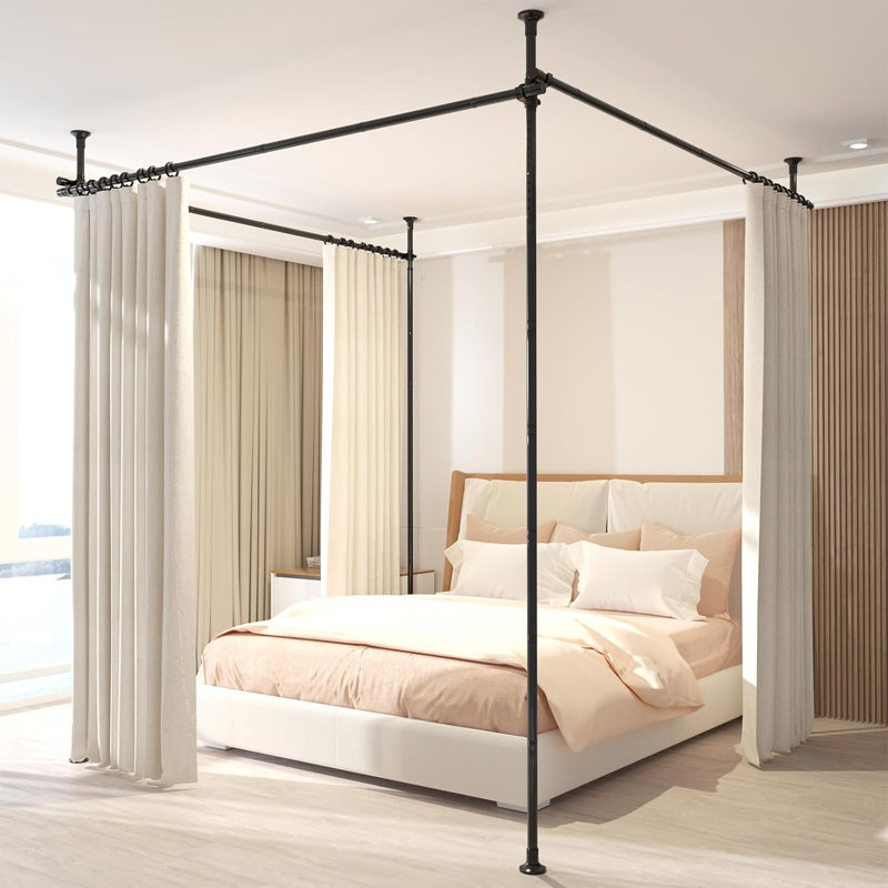 Tige de cloison de séparation de plancher à plafond sans perçage, poteau de séparation réglable en acier inoxydable robuste