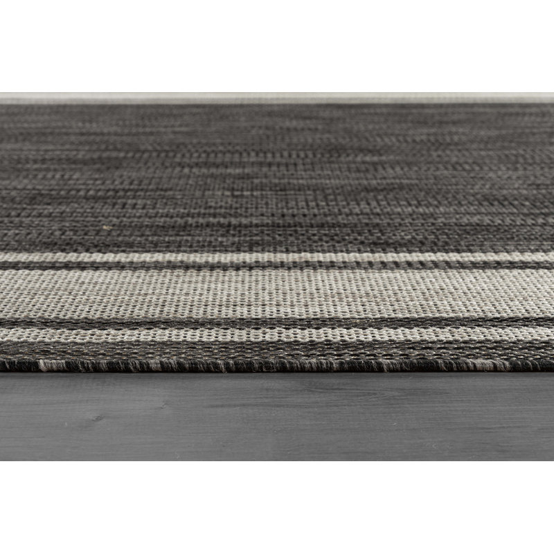 Tapis intérieur / extérieur gris Waikiki, Rectangle 10 pi x 14 pi