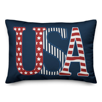  Multi USA Indoor/Outdoor Lumbar Pillow