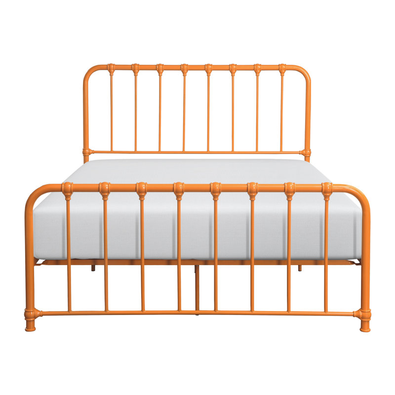 Bethany Full Orange Metal Platform Bed Frame