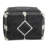 18" Black 100% Cotton Ottoman