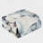Reversible Beige Gray And Navy Geometric Microfiber Bedding Set,Queen-121550592