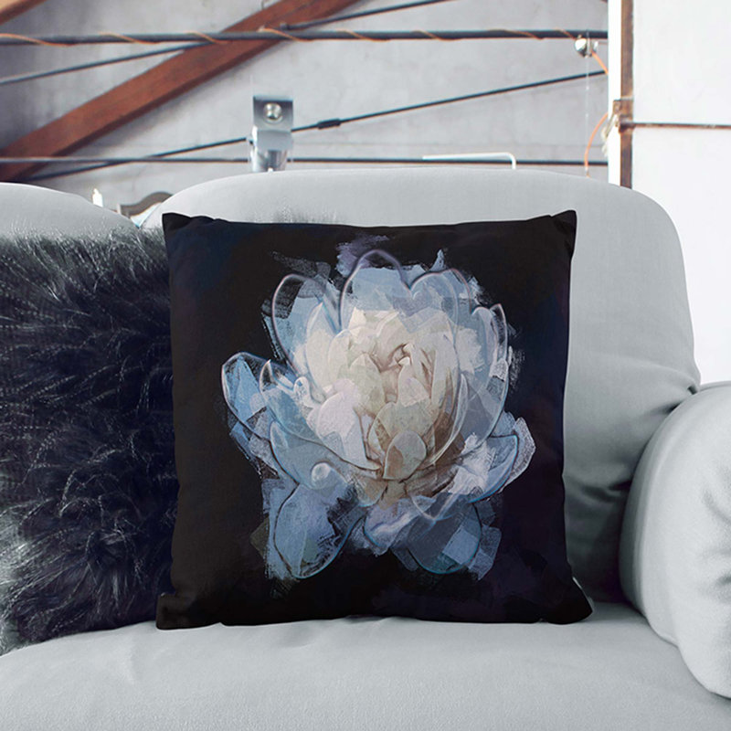 Floral Square Cushion, 40cm H x 40cm W x 15cm D