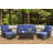 Bonia 7-Piece Outdoor Wicker Furniture Set with Swivel Rocking Chairs, Ottoman & Tempered Glass Table – All-Weather PE Rattan, Deep Seat Design, 360° Rotation-2074003394-2052957676