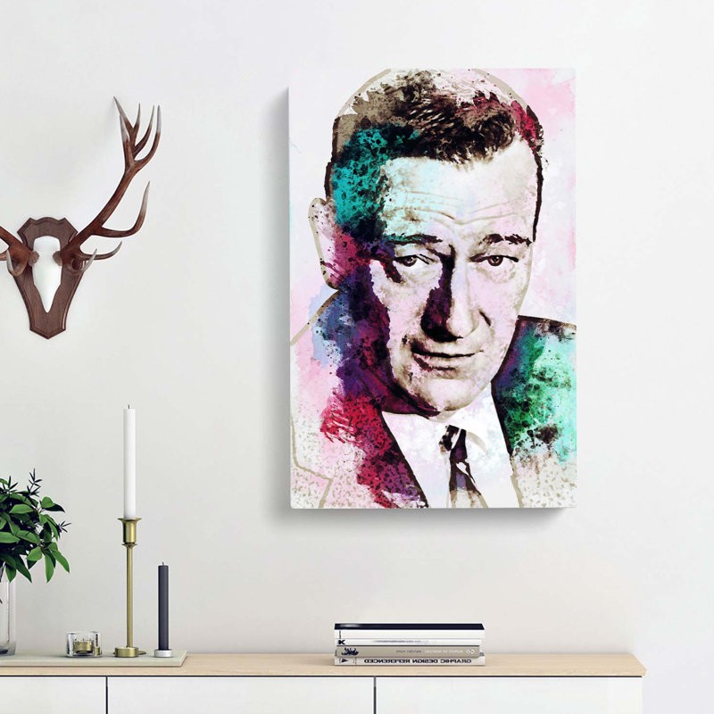 John Wayne In Abstract - Wrapped Canvas, 76cm H x 50cm W x 3cm D