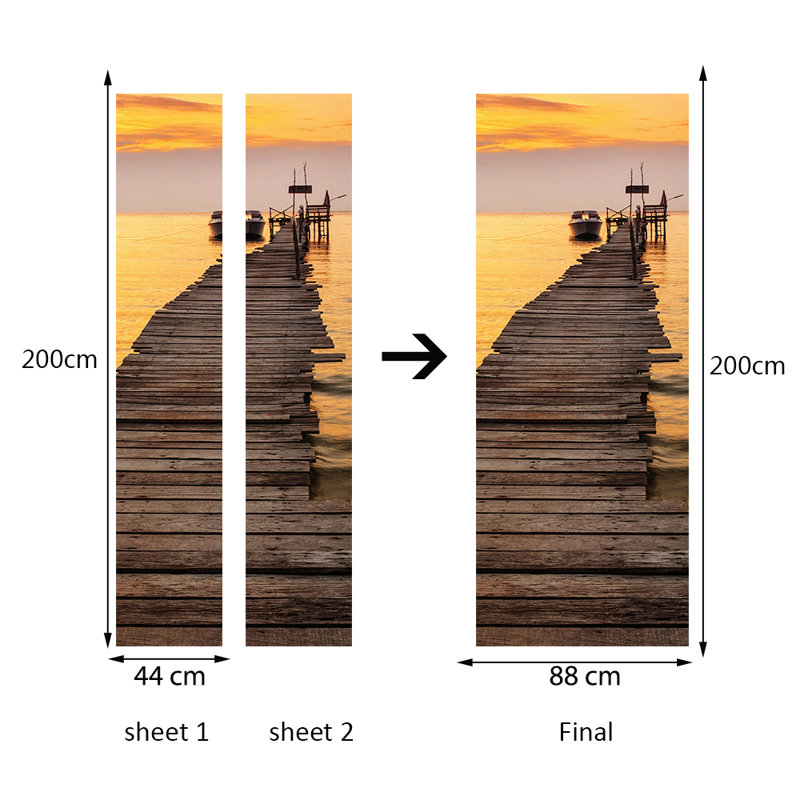 Nautical & Beach Door Decal, 1 Pack