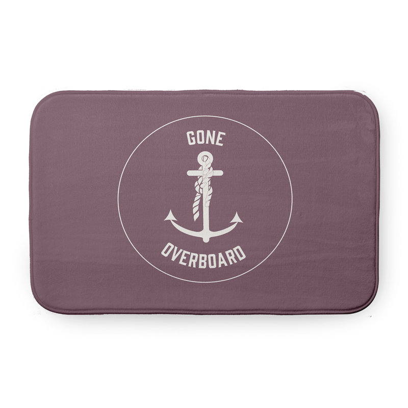 Tapis de bain Nautical Nights, L 21 po x L 34 po, Mauve