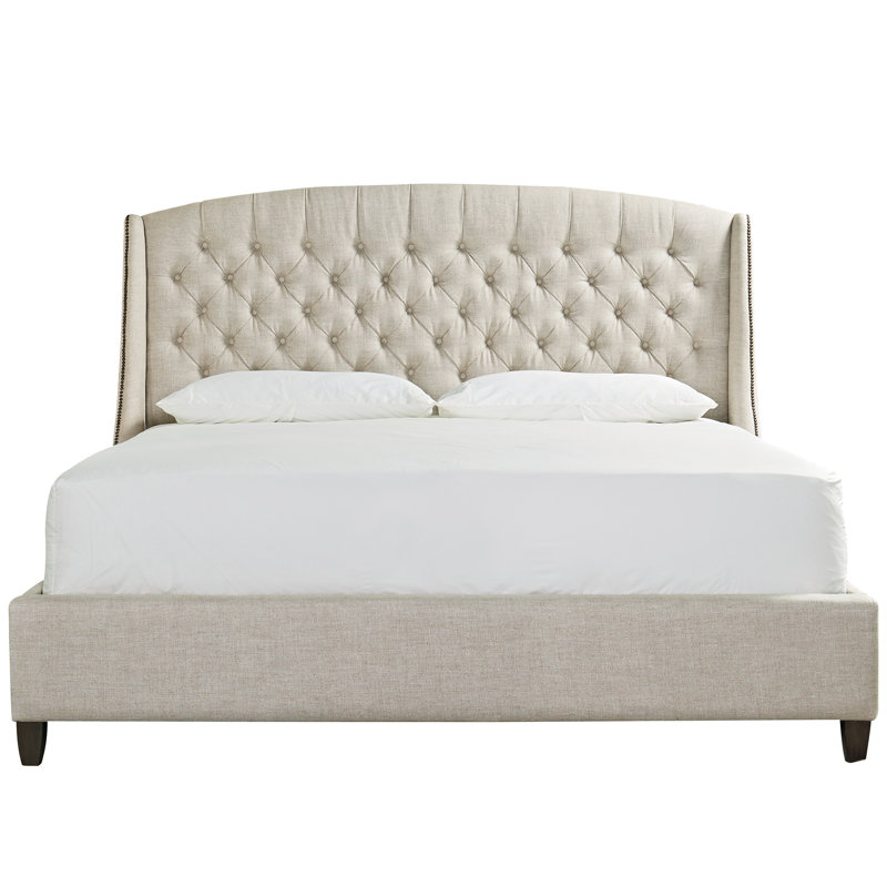 Harwick Upholstered Bed, Queen, Beige