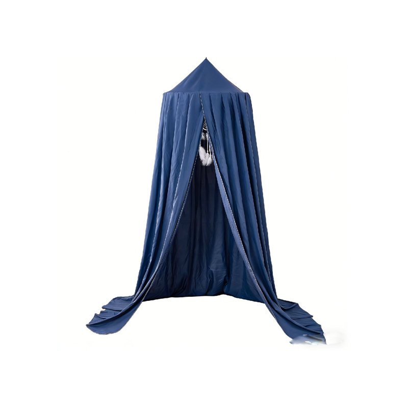 Large Blue Children Bed Canopy Round Dome Girls Mosquito Net