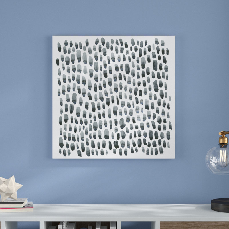 Blue Grey Tessera I by Emma Scarvey - Wrapped Canvas Painting, 76cm H x 76cm W