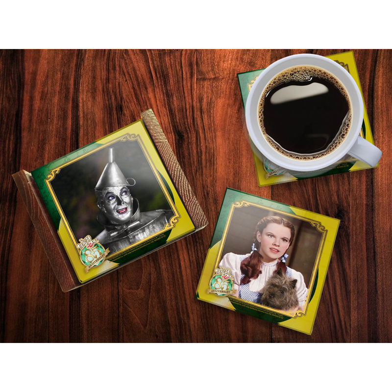 (Symboles) Ensemble de sous-verres en verre Starfire, Magicien d'Oz 85e / personnages