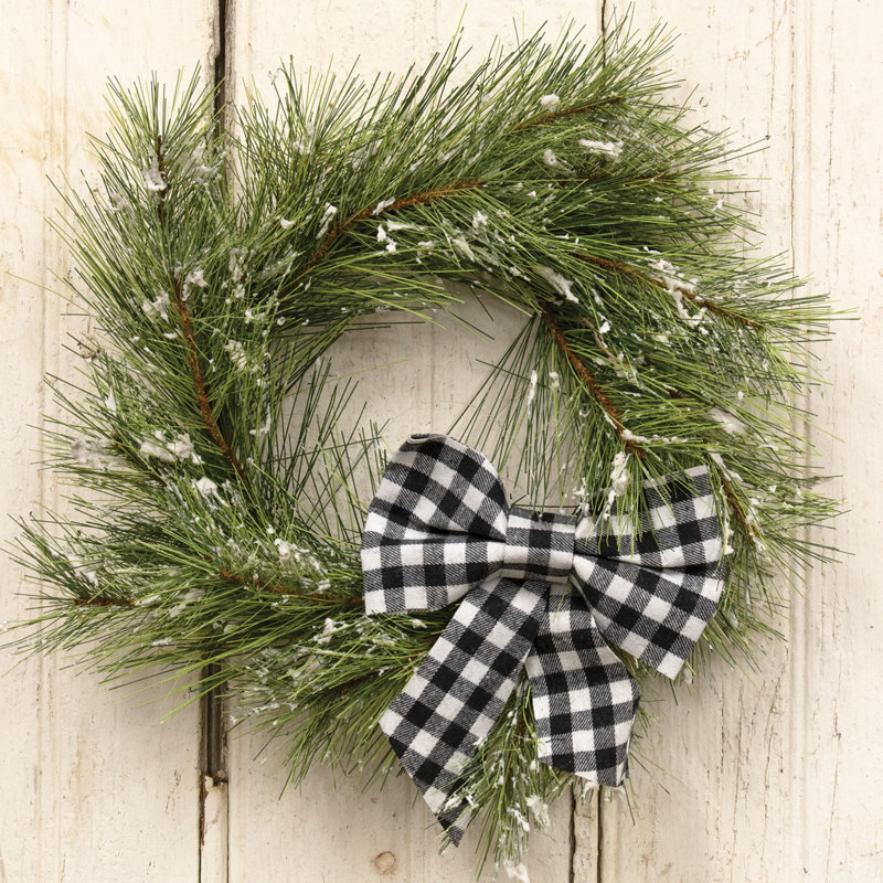 Faux Fir Twig Wreath, 18" H x 18" W x 4" D