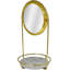 MaKee Metal Flat Floor Mirror with Shelves