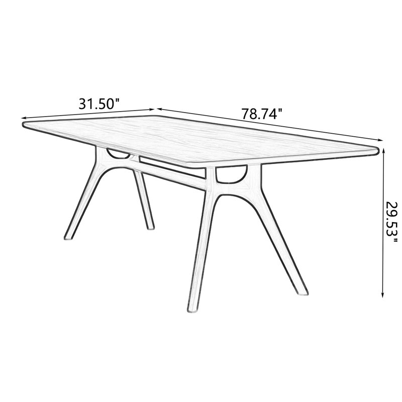 Brown Rectangular Solid Wood Double Pedestal Dining Table, 29.53"H x 78.74"L x 31.50"W