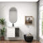 Meuble-lavabo moderne blanc brillant avec lavabo en céramique, conception peu encombrante